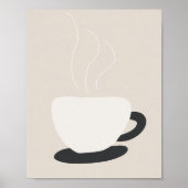 Minimal Coffee Cup – Modern Neutral Wall Art ポスター (正面)