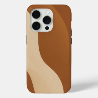 "Minimal Coffee & Mocha Tone Phone Case Trendy iPhone 15 Proケース