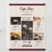 Minimal Coffee Shop Flyer Template (裏面)