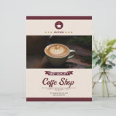 Minimal Coffee Shop Flyer Template (スタンド正面)