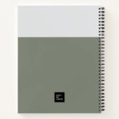 Minimal Color Block Notebook – Blah Blah Blah ノートブック (裏面)