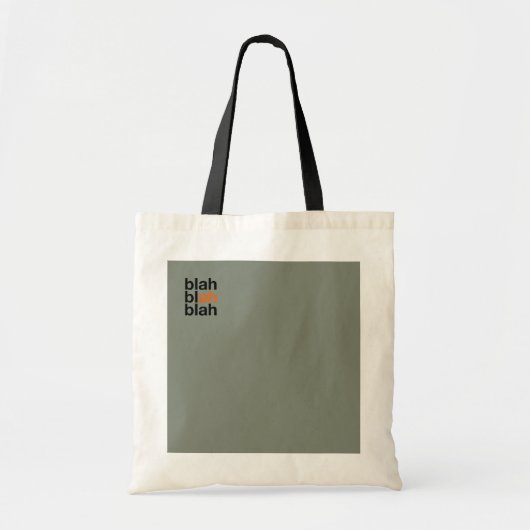 Minimal Color Block Tote Bag – Blah Blah Blah トートバッグ (正面)