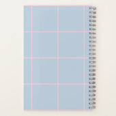 Minimal Color Grid Check Pattern ノートブック (裏面)