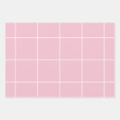 Minimal Color Grid Check Pattern ラッピングペーパーシート (正面2)