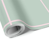 Minimal Color Grid Check Pattern ラッピングペーパー (ロールコーナー)