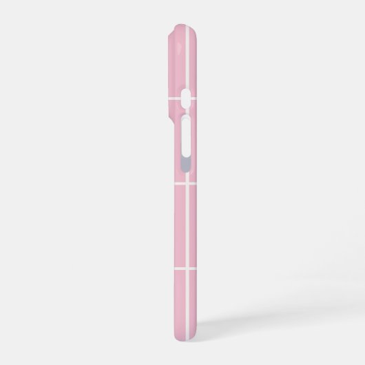 Minimal Color Grid Check Pattern iPhoneケース (左側面)