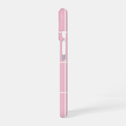 Minimal Color Grid Check Pattern iPhone 16ケース (左側面)