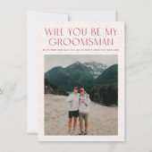 Minimal Color Palette Photo Groomsman Info Card 招待状 (正面)
