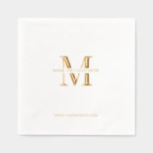 Minimal Corporate Event Business Logo Custom 箔ナプキン (正面)