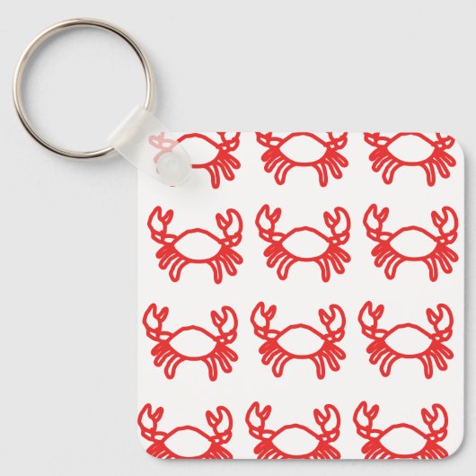 Minimal Crab Zodiac Keychain – Modern キーホルダー (正面)