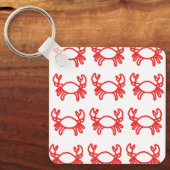 Minimal Crab Zodiac Keychain – Modern キーホルダー (正面)