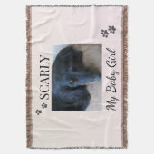 Minimal Cream Blush Pet Photo  スローブランケット (正面縦)