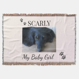 Minimal Cream Blush Pet Photo  スローブランケット