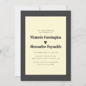 Minimal Cream Typography Wedding Invitation 招待状 (正面)