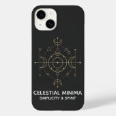 Minimal Crescent Moon & Sun Line Art | Boho Style Case-Mate iPhoneケース (裏面)