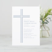 Minimal Cross Holy Communion Invitation 招待状 (スタンド正面)