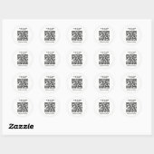 Minimal custom QR code business sticker ラウンドシール (シート)