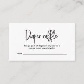 Minimal Custom Simple Diaper Raffle ticket  エンクロージャーカード (正面)