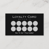 Minimal Cute Cake Logo Bakery Loyalty Rewards 名刺 (裏面)