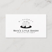 Minimal Cute Cake Logo Bakery Loyalty Rewards 名刺 (正面)