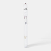 Minimal Cute Reindeer Christmas Pattern iPhone 16ケース (左側面)