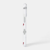 Minimal Cute Reindeer Christmas Pattern iPhone 16ケース (右側面)