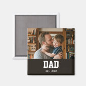 Minimal Dad Established Father's Day Gift Magnet マグネット (正面/裏面)