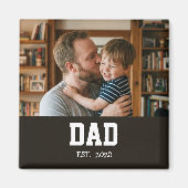 Minimal Dad Established Father's Day Gift Magnet マグネット (正面)