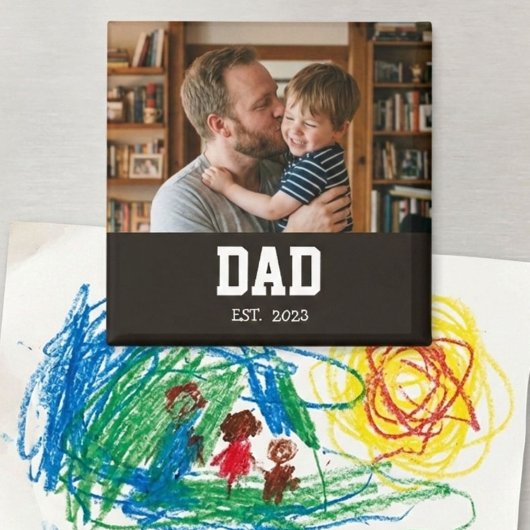 Minimal Dad Established Father's Day Gift Magnet マグネット