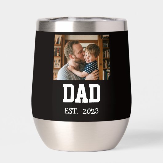 Minimal Dad Established Photo Father's Day Gift  (背面)
