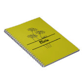 Minimal daisies notebook for girls ノートブック (右側)