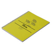 Minimal daisies notebook for girls ノートブック (左側)