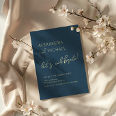 Minimal dark Elegant Engagement Typography 招待状