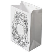 Minimal Dark Horror Eyes in the Darkness ミディアムペーパーバッグ (正面アングル)