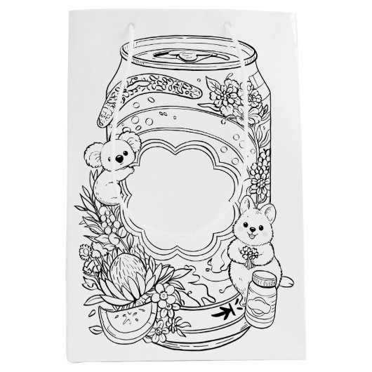 Minimal Dark Horror Eyes in the Darkness ミディアムペーパーバッグ (正面)