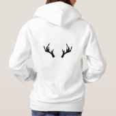 Minimal Deer Hoodie-Antlers Back design パーカ (裏面)