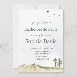 Minimal Desert Bachelorette Party Earthy Palm  招待状