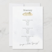 Minimal Desert Bachelorette Party Earthy Palm  招待状 (裏面)