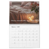 Minimal Desk Calendar for Calm Planning 2026 カレンダー (2月 2027)
