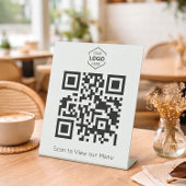 Minimal Digital Menu scan QR Code 台座サイン