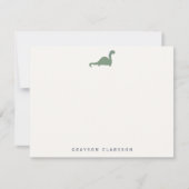 Minimal Dinosaur Kids Note Card  案内状 (正面)