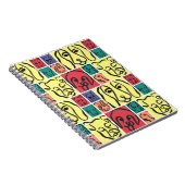 Minimal Dogs Line Art Collage ノートブック (右側)