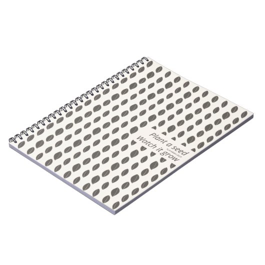 Minimal Dot Pattern Notebook – Plant a Seed ノートブック (左側)