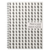 Minimal Dot Pattern Notebook – Plant a Seed ノートブック (正面)
