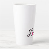 Minimal Dotted Heart Design カフェラテマグ (正面)