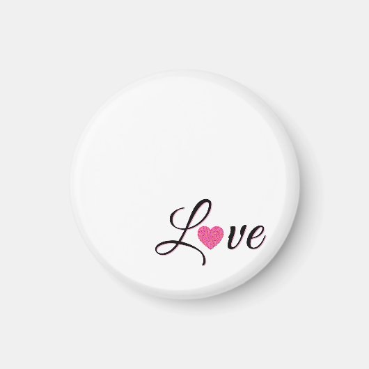 Minimal Dotted Heart Design マグネット (正面)