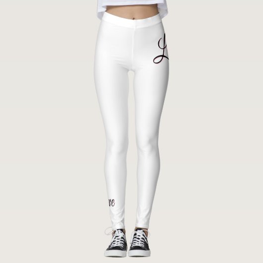 Minimal Dotted Heart Design レギンス (正面)