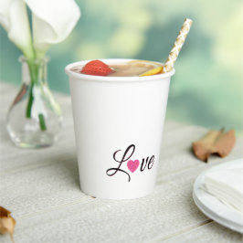 Minimal Dotted Heart Design 紙コップ