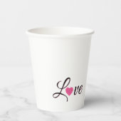 Minimal Dotted Heart Design 紙コップ (正面)