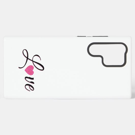 Minimal Dotted Heart Design Samsung Galaxyケース (裏面横)